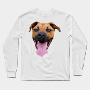 dog tongue cutout Long Sleeve T-Shirt